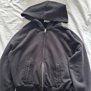 Garage Black Zip Up Hoodie